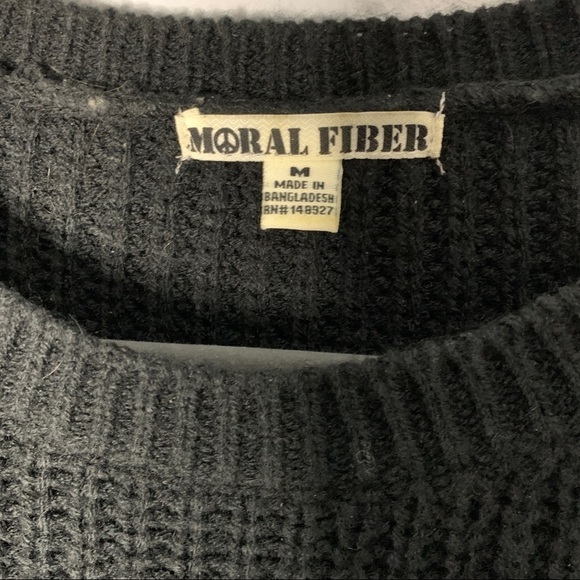 Moral Fiber Black Tie Sweater - Picture 4 of 4